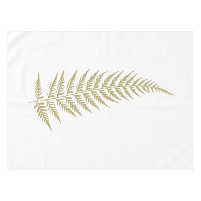 Toalha De Mesa Folha de Fern Botânica Pressionada - Misturar e Co (Frente (Horizontal))
