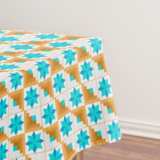Toalha De Mesa Folha geométrica multicolorido (Posição Original)
