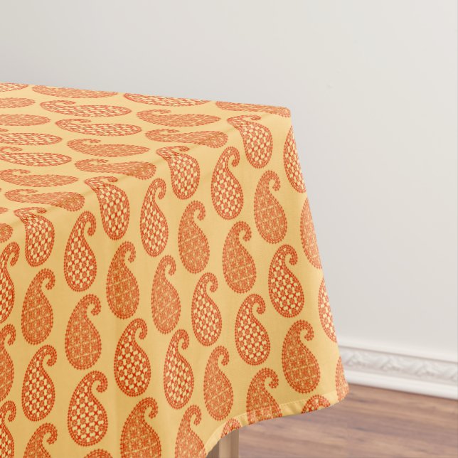 Toalha De Mesa Folha, mandarina e laranja pastel (Posição Original)