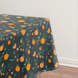 Toalha De Mesa Folhagem Botânica de Laranjas do Citrus Bloom