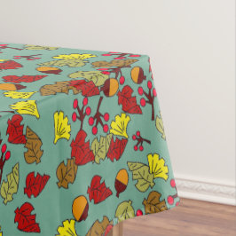 Toalha De Mesa Folhagem de outono, Bolotas e Cor Personalizada de