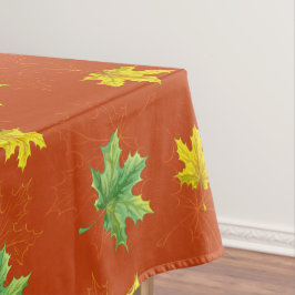 Toalha De Mesa Folhas Amarelas e Verdes do outono