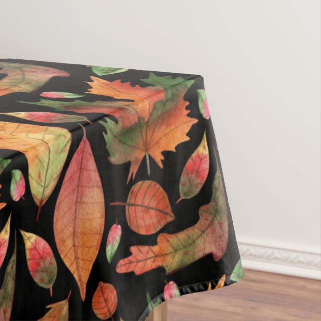 Toalha De Mesa Folhas Caídas de Outono Aleatórias Terrosas (Posição Original)