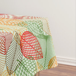 Toalha De Mesa Folhas Coloridas Em Um Design Moderno