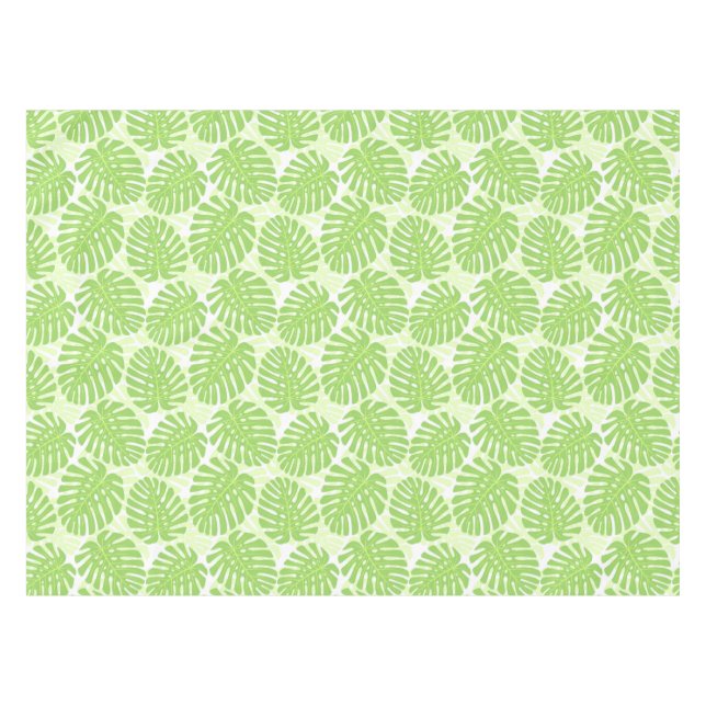 Toalha De Mesa Folhas da planta tropical - teste padrão de (Frente (Horizontal))