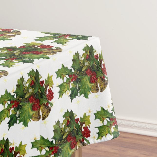 Toalha de Mesa Folhas de Azevinho Vitoriana (Posição Original)