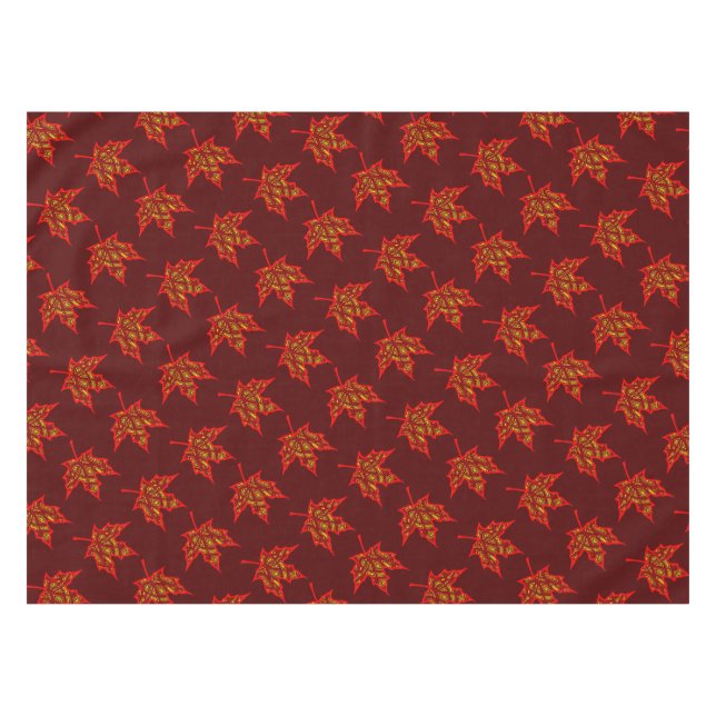Toalha De Mesa Folhas de Fiery (Frente (Horizontal))