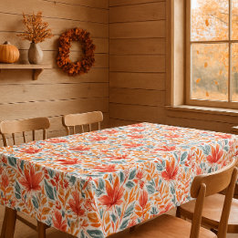Toalha De Mesa Folhas de Outono Aconchegantes Temporada de Outono