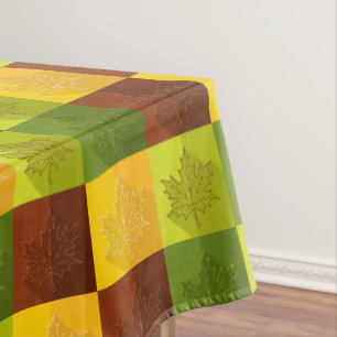 Toalha De Mesa Folhas de outono, castanho, ouro, verde