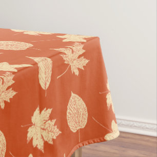 Toalha De Mesa Folhas de outono - laranja-mandarina