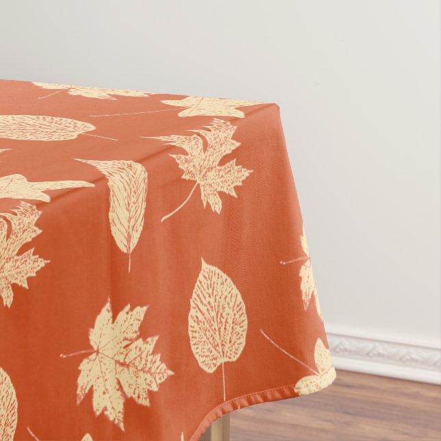 Toalha De Mesa Folhas de outono - laranja-mandarina (Posição Original)