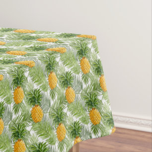 Toalha De Mesa Folhas de palmeira & abacaxis tropicais