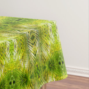 Toalha De Mesa Folhas de palmeira verde tropical padrão de luz so