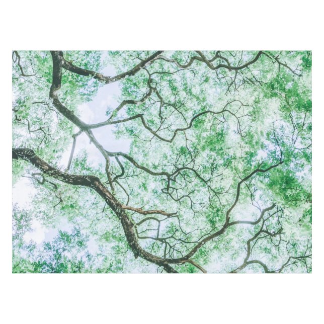 Toalha De Mesa Folhas Elegante, mas Spooky e Tablecloth de Ramais (Frente (Horizontal))