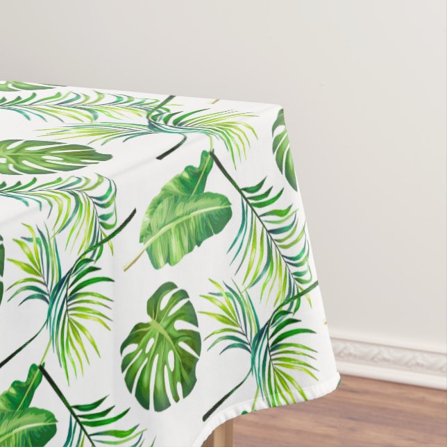 Toalha De Mesa Folhas Tropicais De Tablecloth (Posição Original)