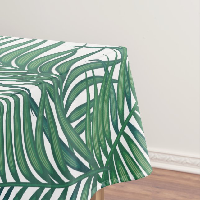 Toalha De Mesa Folhas Tropicais Verdes (Posição Original)