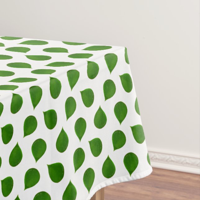 Toalha De Mesa Folhas verdes da árvore de Jade em branco (Posição Original)