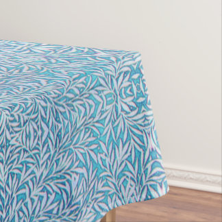 Toalha De Mesa Folheto Azul e Branco