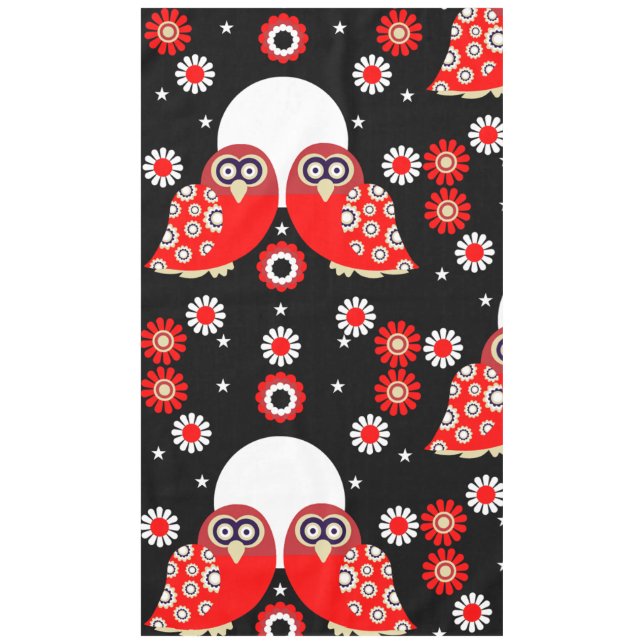Toalha De Mesa Folk Art Owl (Frente)