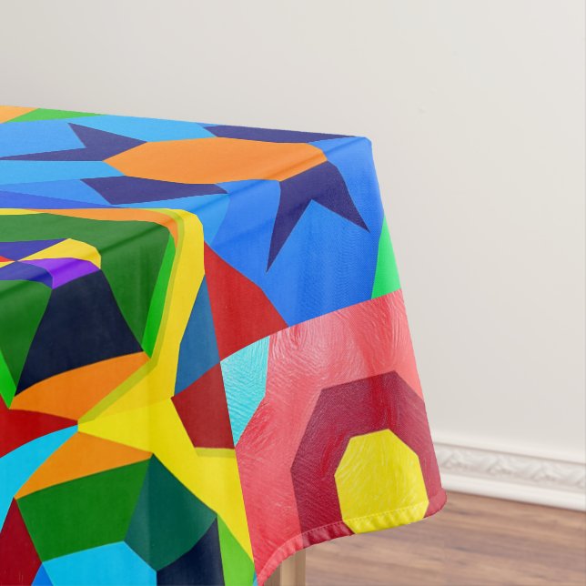 Toalha De Mesa Formas de Várias Cores 2 (Posição Original)