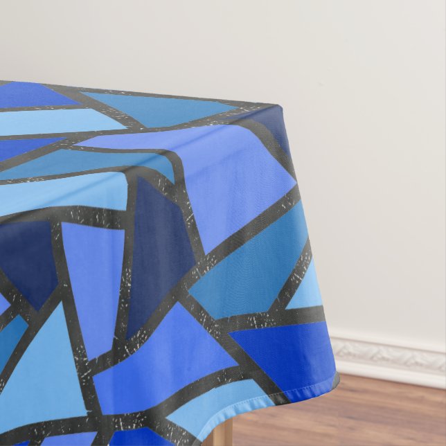 Toalha De Mesa Formas de vidro corado a azul (Posição Original)