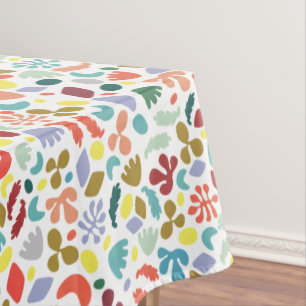Toalha De Mesa Formas Design Verde Laranja Verde Plana Urbana