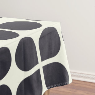 Toalha De Mesa Formas Geométricas do Método de médio em Preto e B