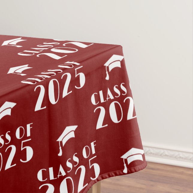 Toalha De Mesa Formatura Marrom e Branco Ano Personalizado  (Posição Original)