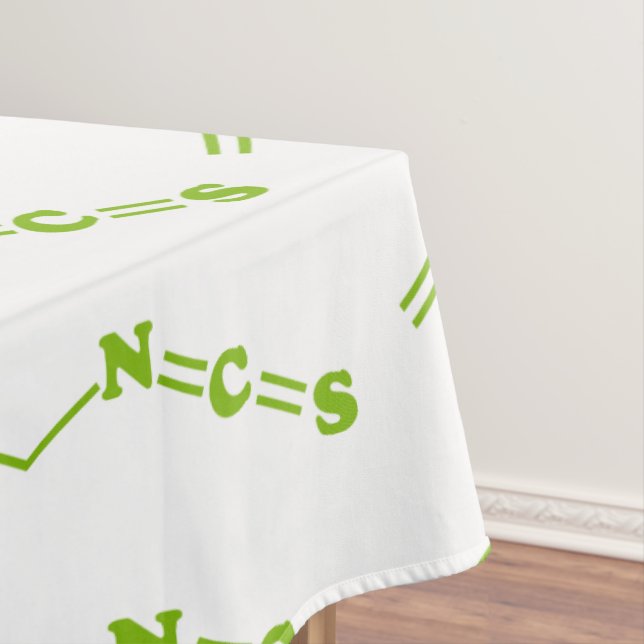 Toalha De Mesa Fórmula Molecular Wasabi Allyl Isotiocianato (Posição Original)