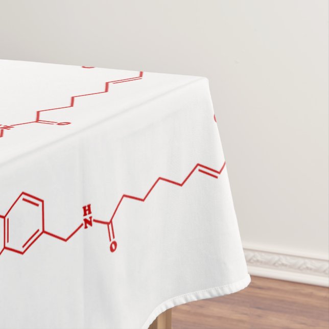 Toalha De Mesa Fórmula Química Molecular Capsaicina de Pimenta (Posição Original)