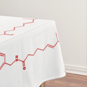 Toalha De Mesa Fórmula química molecular do Capsaicin do piment