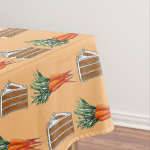 Toalha De Mesa Fosco Pedaços de Cenoura Pedaços de Pedra Laranja