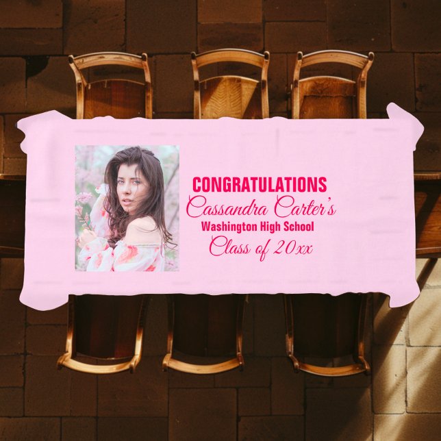 Toalha De Mesa Foto do Formando Elegante (Criador carregado)