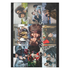 Toalha De Mesa Fotografias personalizadas Nome da família 9 Fotog