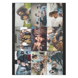 Toalha De Mesa Fotografias personalizadas Nome da família 9 Fotog