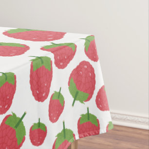 Toalha De Mesa Framboesa Fruta Padrão de Verão Design