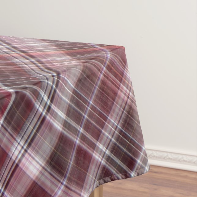 Toalha De Mesa Frambuesas Silvestres Xadrez Vermelho Carmesim (Posição Original)