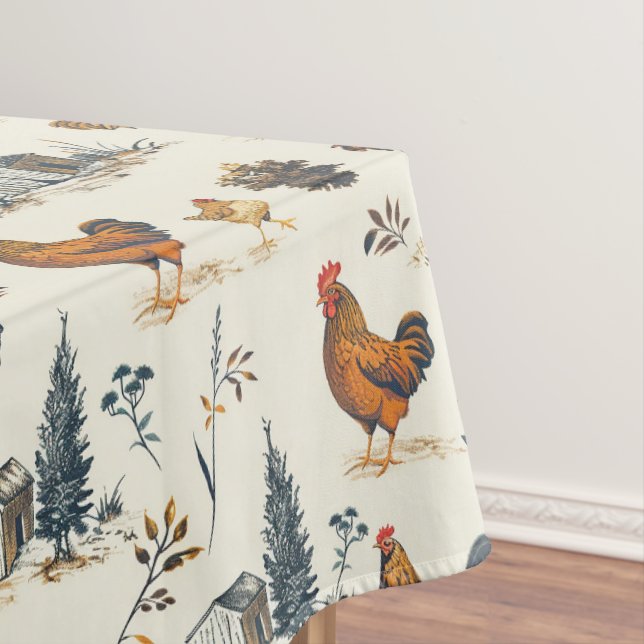 Toalha De Mesa Frangos de fazenda (Posição Original)