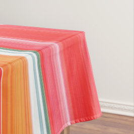 Toalha De Mesa Fresco e brilhante vermelho e amarelo listrado