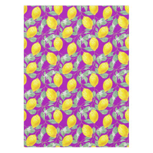 Toalha De Mesa Frutas DE LEMÃO NO FUNDO DE PURPLE