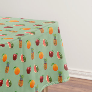 Toalha De Mesa Frutas Sortidas sobre Verde Louro