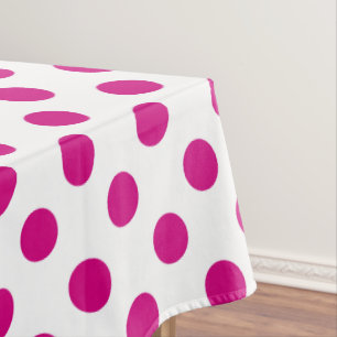 Toalha De Mesa Fuchsia bolinhas