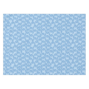 Toalha De Mesa Fundo azul do teste padrão dos pinguins