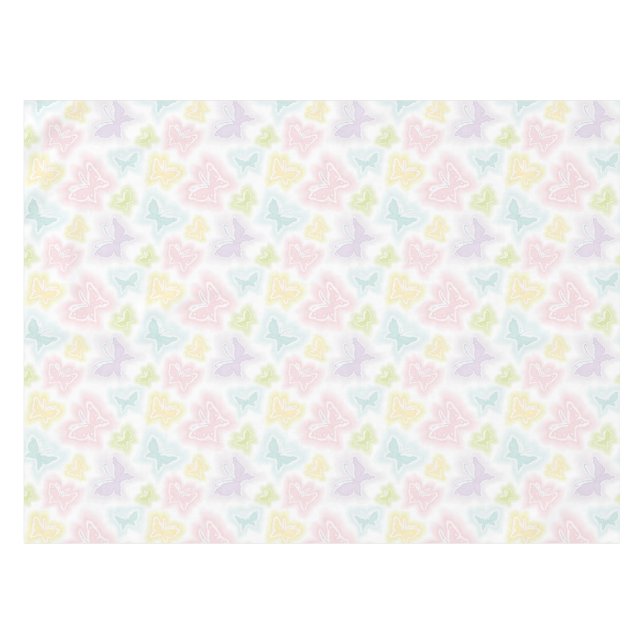 Toalha De Mesa Fundo com as borboletas na aguarela (Frente (Horizontal))