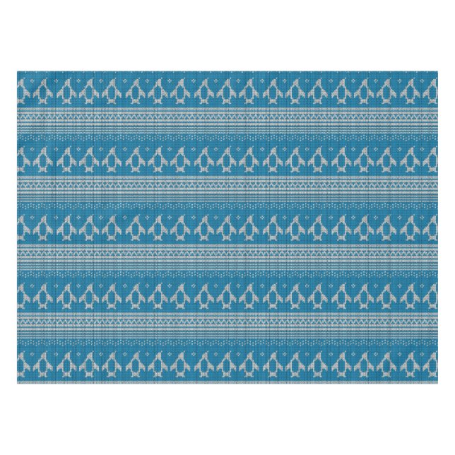 Toalha De Mesa Fundo feito malha azul (Frente (Horizontal))