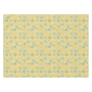 Toalha De Mesa Fundo retro com âncora, cordas