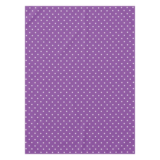 Toalha De Mesa Fundo roxo sem emenda padrão de bolinhas  (Frente)