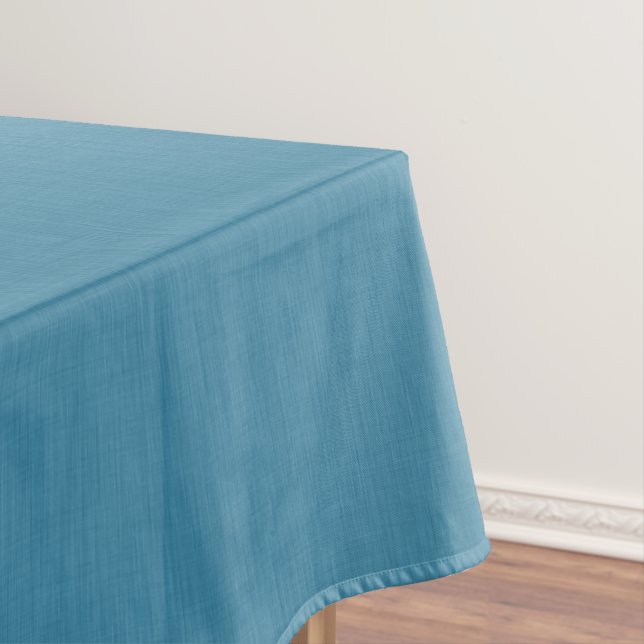 Toalha De Mesa Fundo texturizado de linho azul calmo e simples (Posição Original)