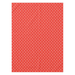Toalha De Mesa Fundo vermelho contínuo com padrão de bolinhas