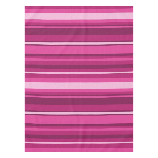 Toalha De Mesa Fuschia stripes (Frente)